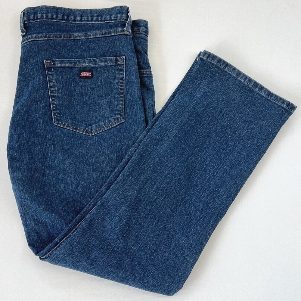 Dickies Mens Regular Fit Straight Leg Jeans Medium Wash Denim‎ 36x32 Work Pants